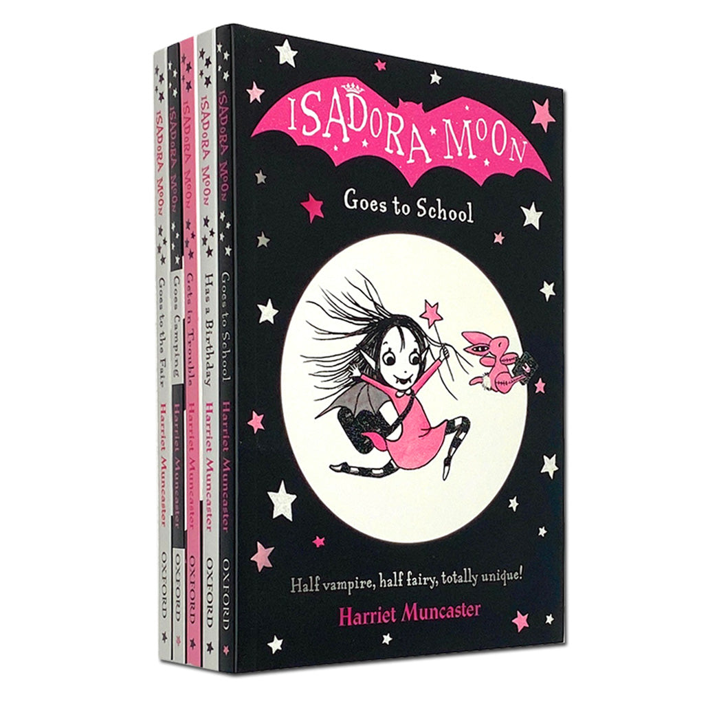 Isadora Moon 5 Book Set by Harriet Muncaster | Magical Children's Collection with Fantasy,Adventure,Fun Reading & Whimsical Stories for Kids