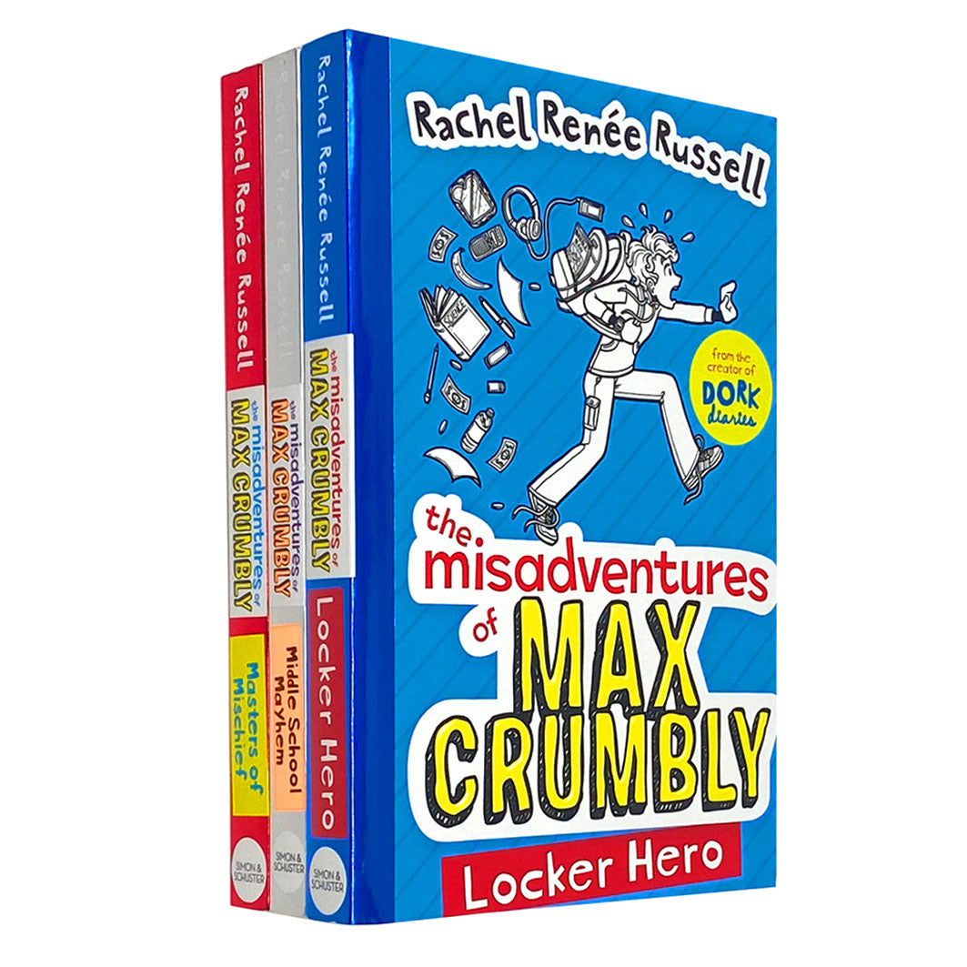 The Misadventures of Max Crumbly Series 3 Books Collection Set by Rachel Renee Russell – Fun Children's Adventure Book Series for Kids, Young Readers