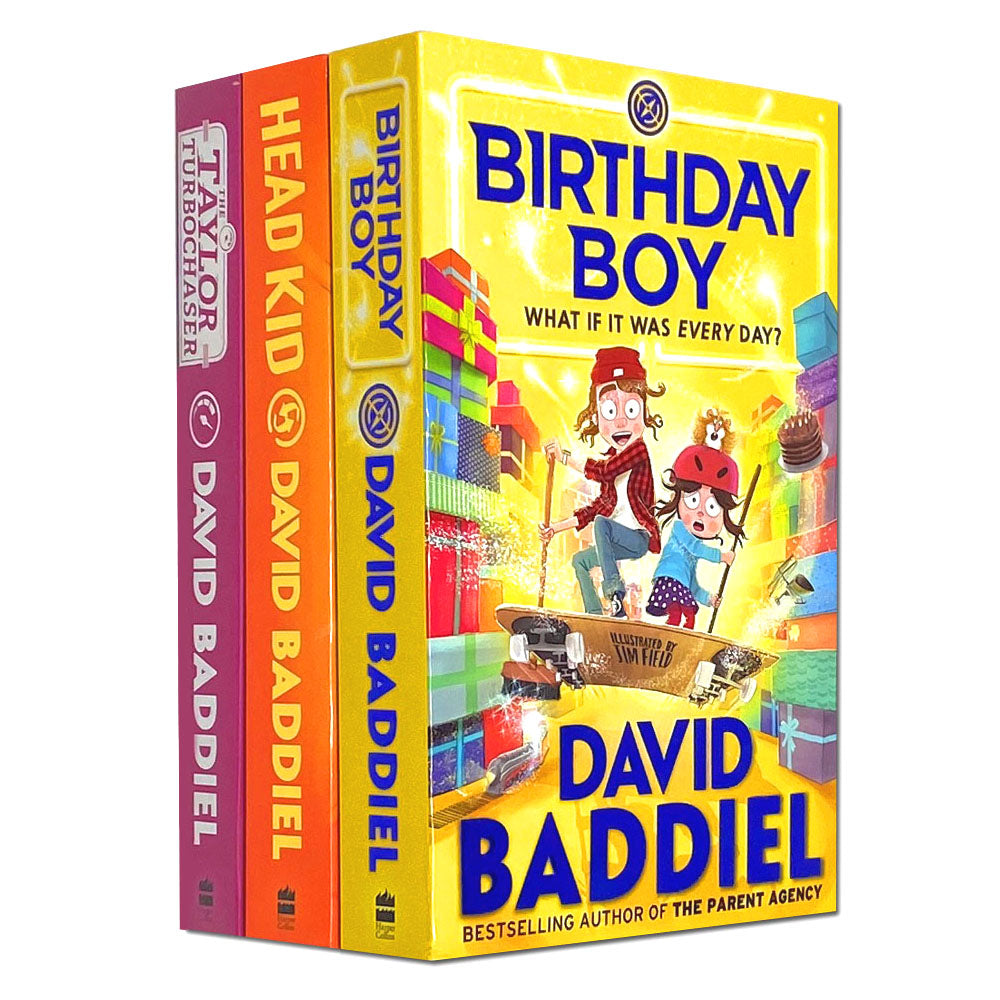 David Baddiel 3-Book Set | The Taylor Turbochaser, Head Kid, Birthday Boy |Funny Children's Books, Adventure, Laugh-Out-Loud Stories for Young Readers