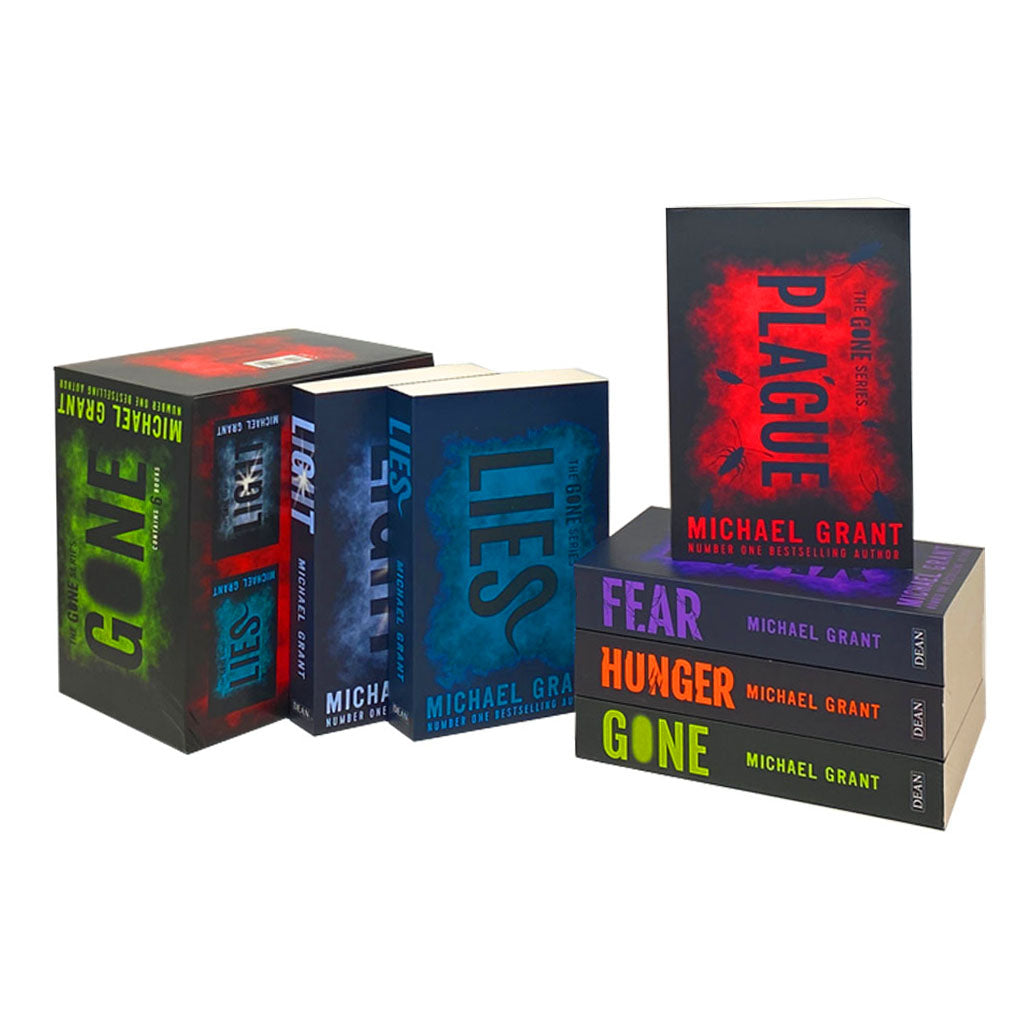 Gone Series – 6-Book Box Set by Michael Grant | YA Dystopian Fiction Collection with Hunger, Lies, Plague & Light – Teen Adventure & Survival Series