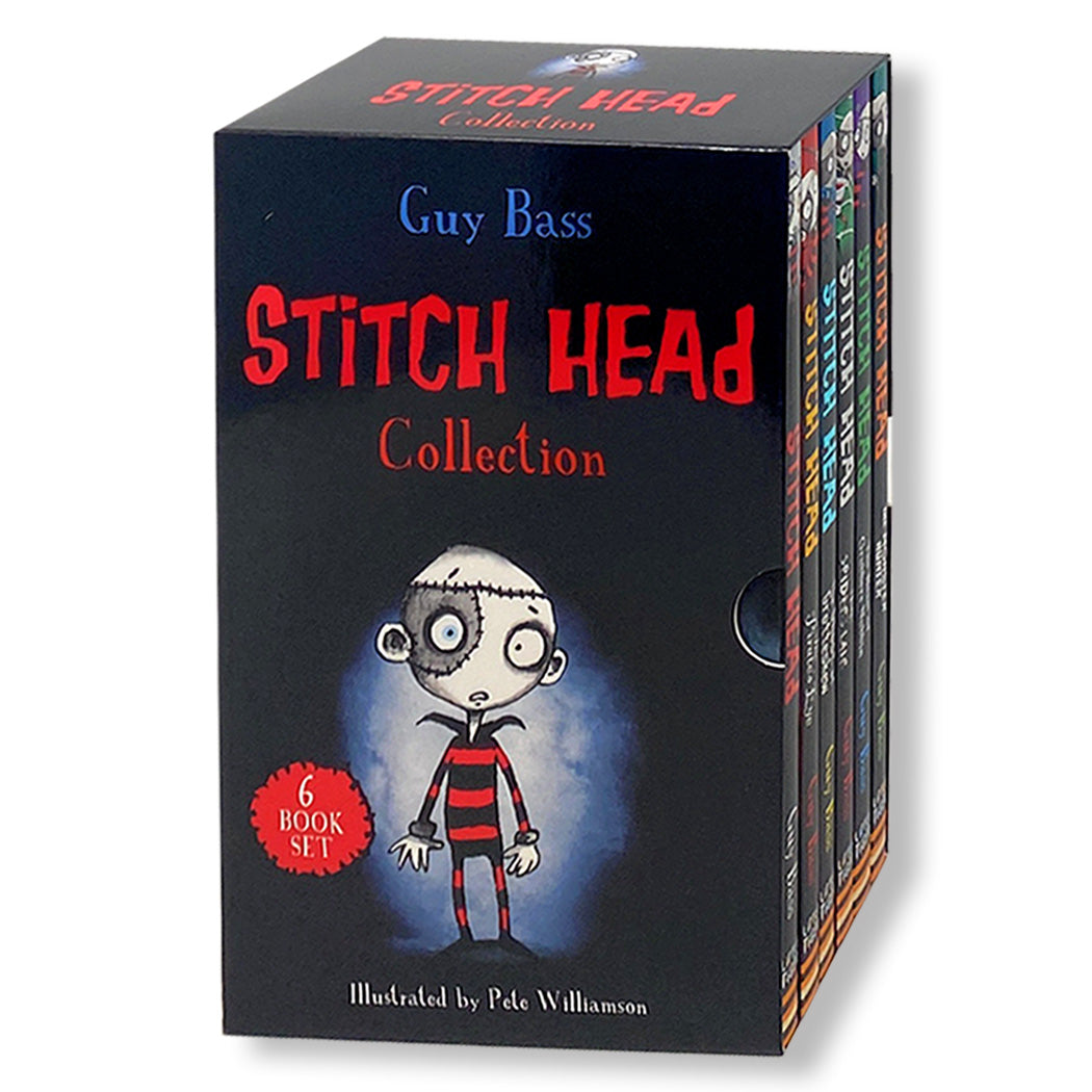 Stitch Head 6 Book Set by Guy Bass: Ghost of Grotteskew, Monster Hunter – Children's Books Collection, Spooky Adventure, Imaginative Story Series