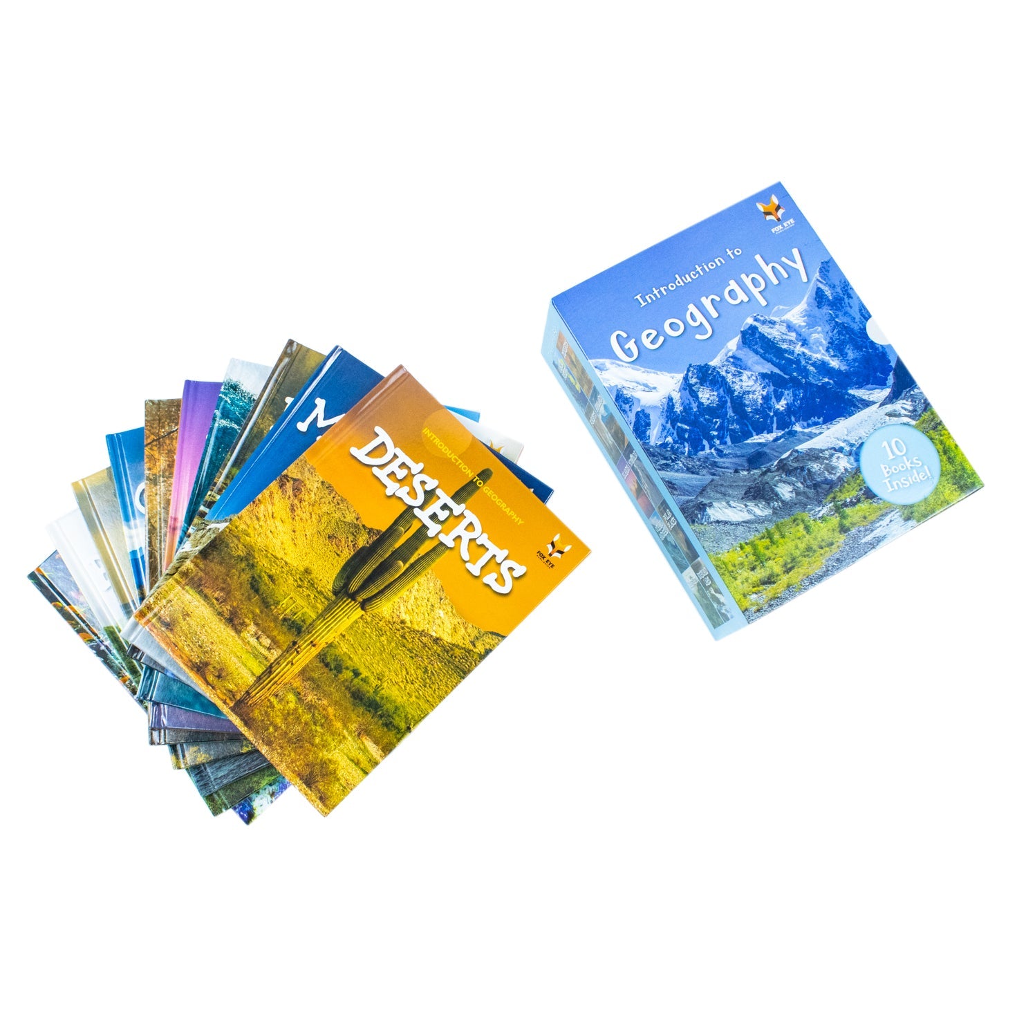 Childrens Introduction To Geography For Beginners 10 Hardback Book Collection Set:: (Coral Reefs, Deserts, Forests, Grasslands, Islands, Mountains, ... Polar Places, Rainforests, Rivers and Lakes)