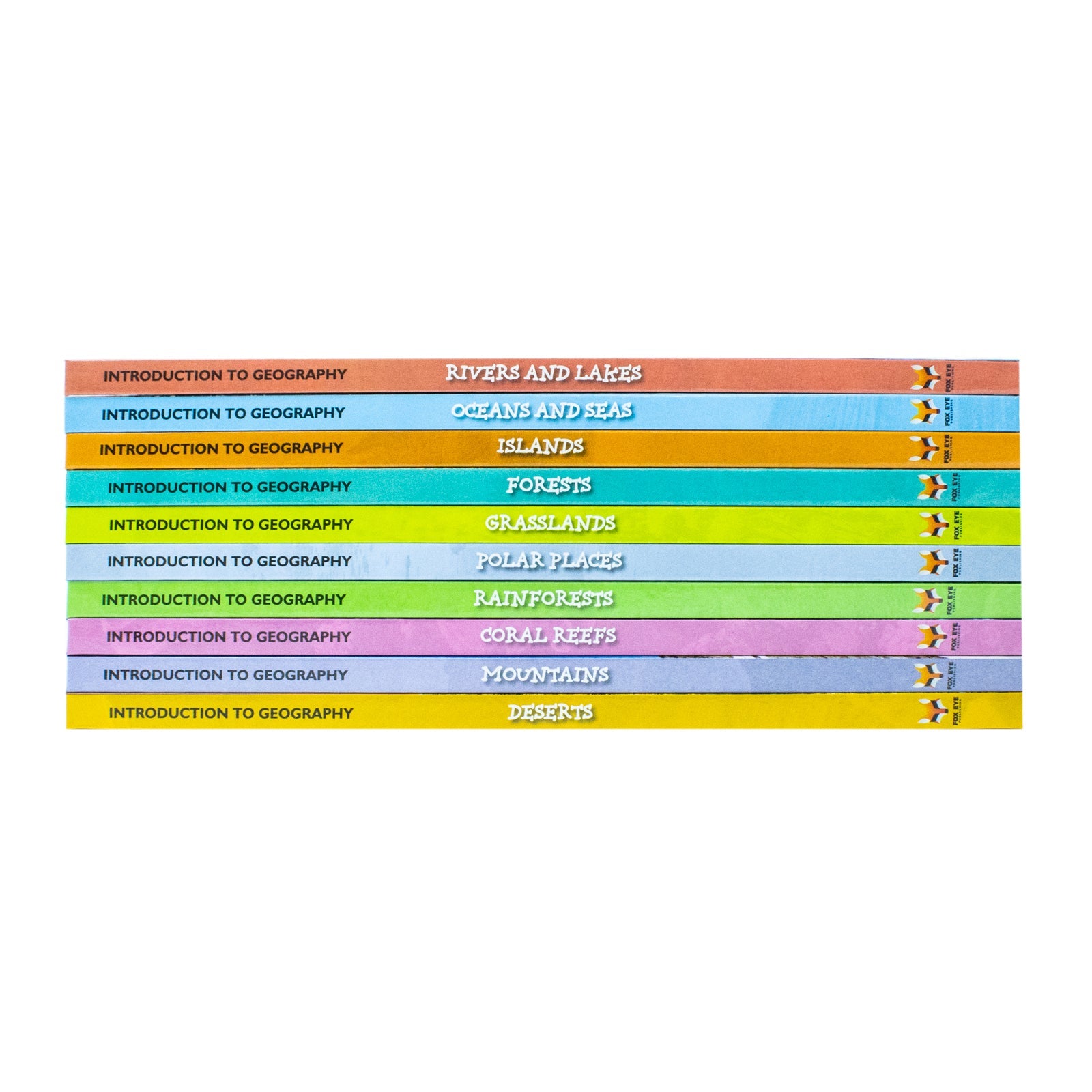 Childrens Introduction To Geography For Beginners 10 Hardback Book Collection Set:: (Coral Reefs, Deserts, Forests, Grasslands, Islands, Mountains, ... Polar Places, Rainforests, Rivers and Lakes)