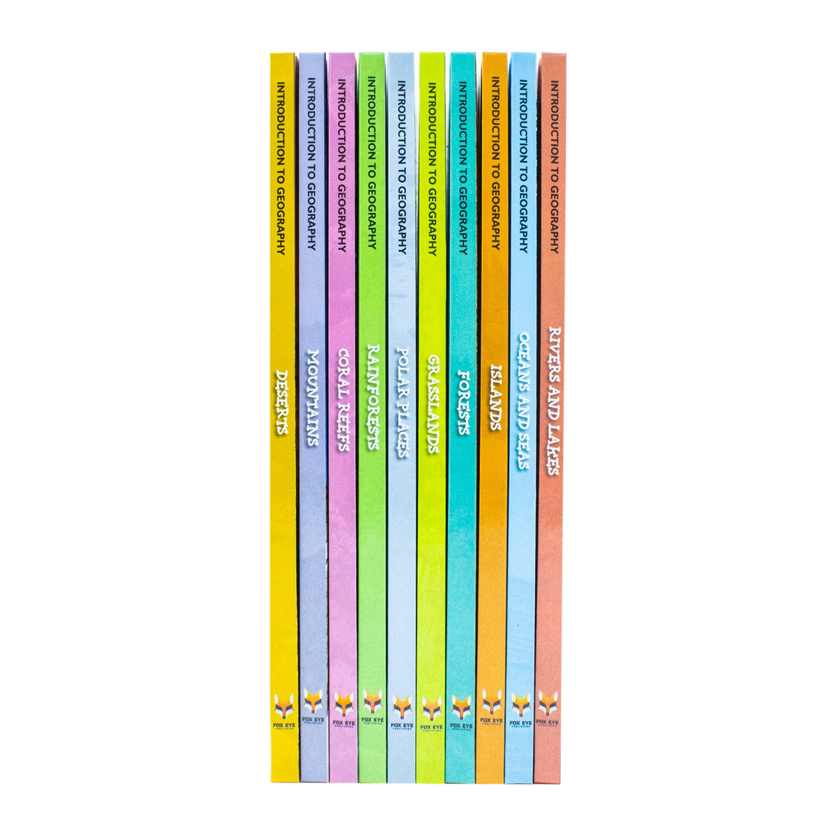Childrens Introduction To Geography For Beginners 10 Hardback Book Collection Set:: (Coral Reefs, Deserts, Forests, Grasslands, Islands, Mountains, ... Polar Places, Rainforests, Rivers and Lakes)