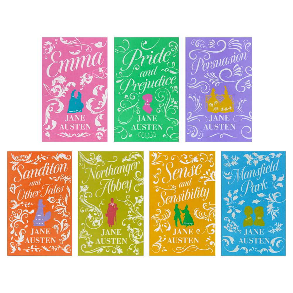 Jane Austen Complete Works 7 Book Deluxe Hardcover Boxed Set β Classic Literature Novels: Emma, Pride and Prejudice, Persuasion, Mansfield & More