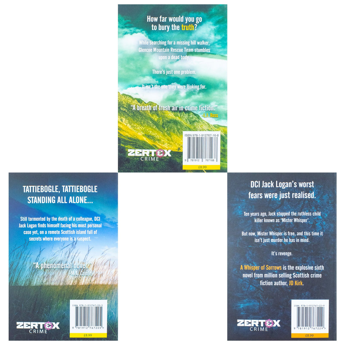 DCI Logan Crime Thrillers 4-6 Collection – 3 Book Set by JD Kirk | Gripping Mystery, Suspenseful Crime Fiction, Detective Stories & Bestseller Series