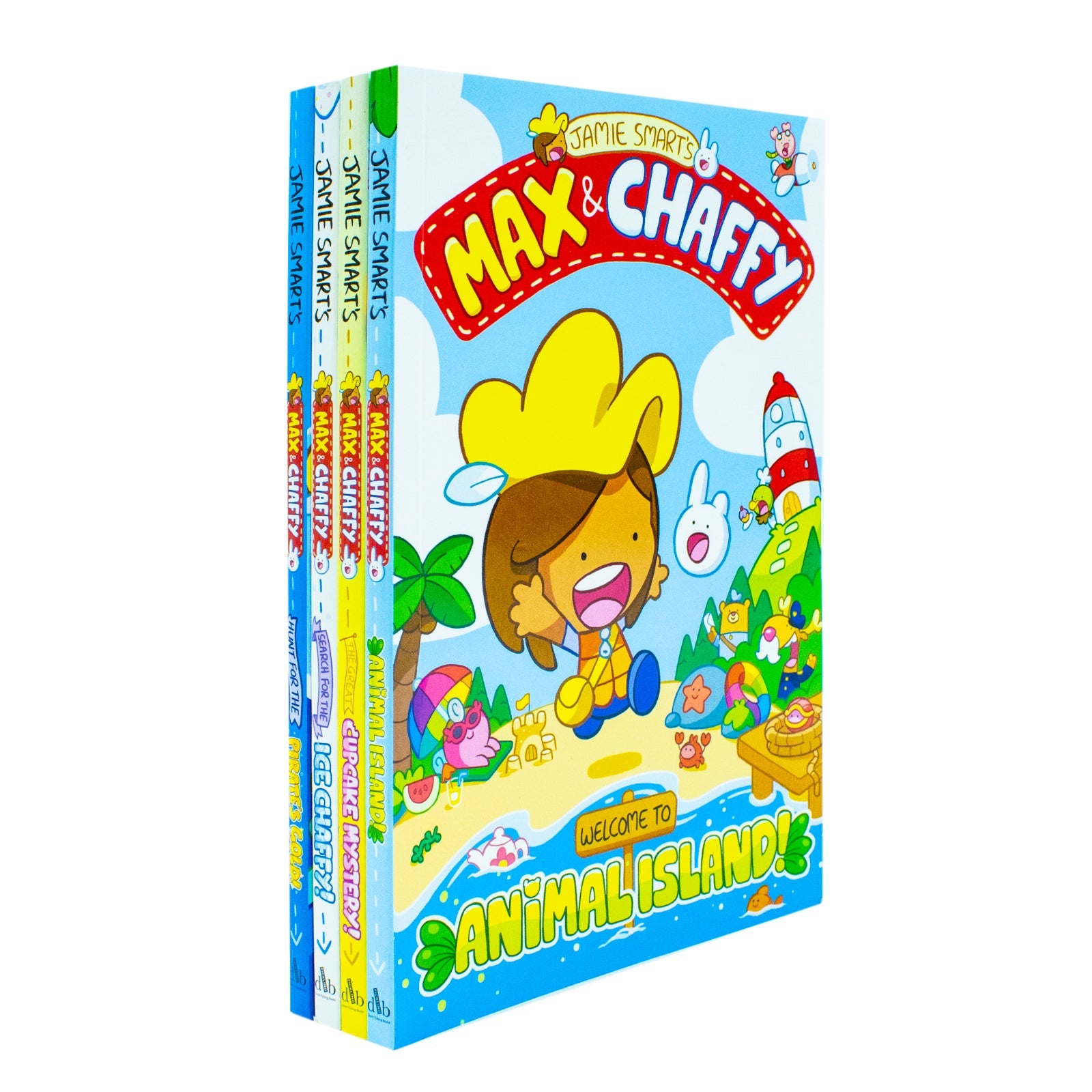 Max and Chaffy Series 4-Book Collection by Jamie Smart | Fun Children's Adventure & Mystery Books | Pirates, Cupcakes, Animal Island | For Kids 7+