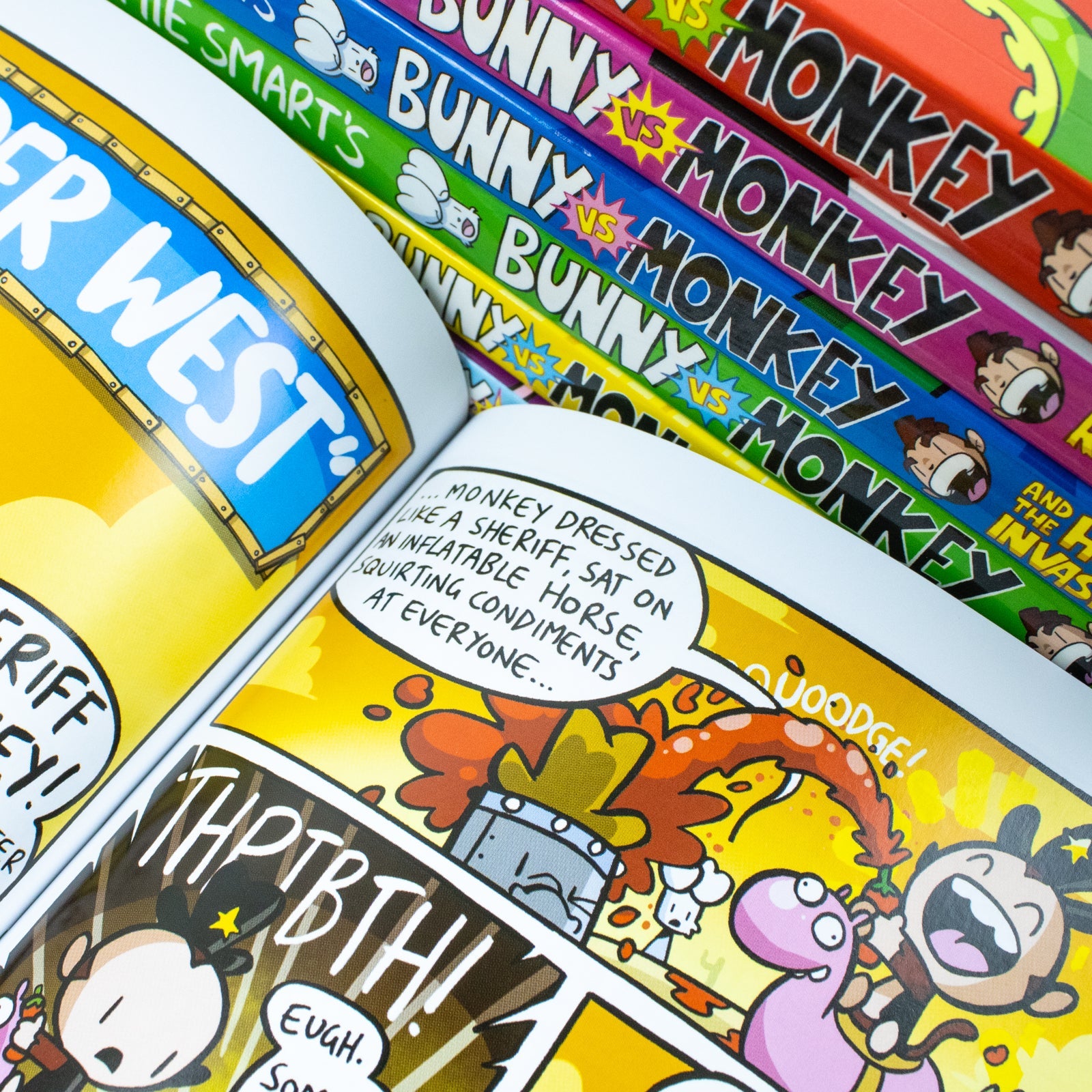 Bunny vs Monkey 7-Book Collection Set by Jamie Smart – Funny Adventure & Laugh-Out-Loud Illustrated Children’s Stories for Ages 6+