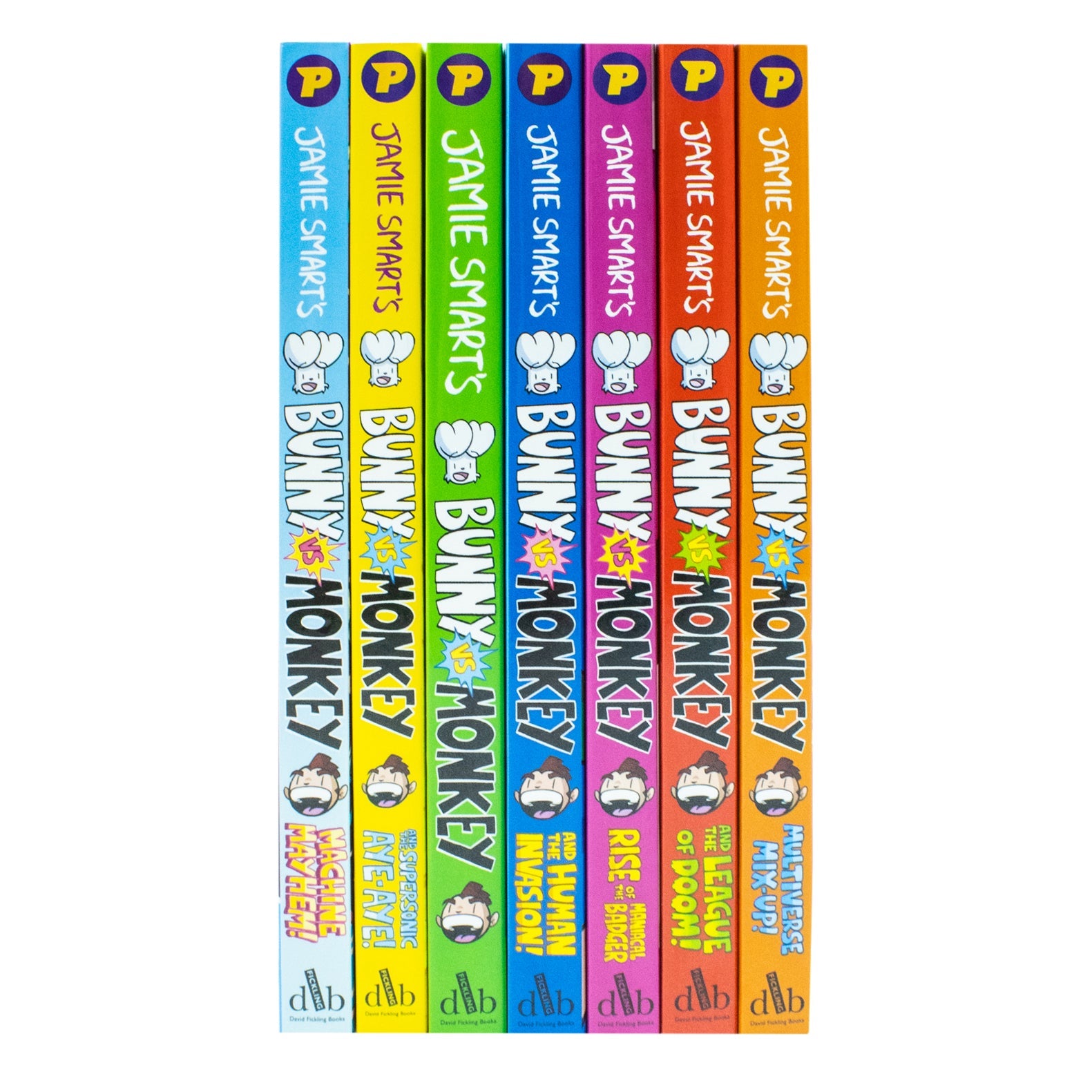 Bunny vs Monkey 7-Book Collection Set by Jamie Smart – Funny Adventure & Laugh-Out-Loud Illustrated Children’s Stories for Ages 6+