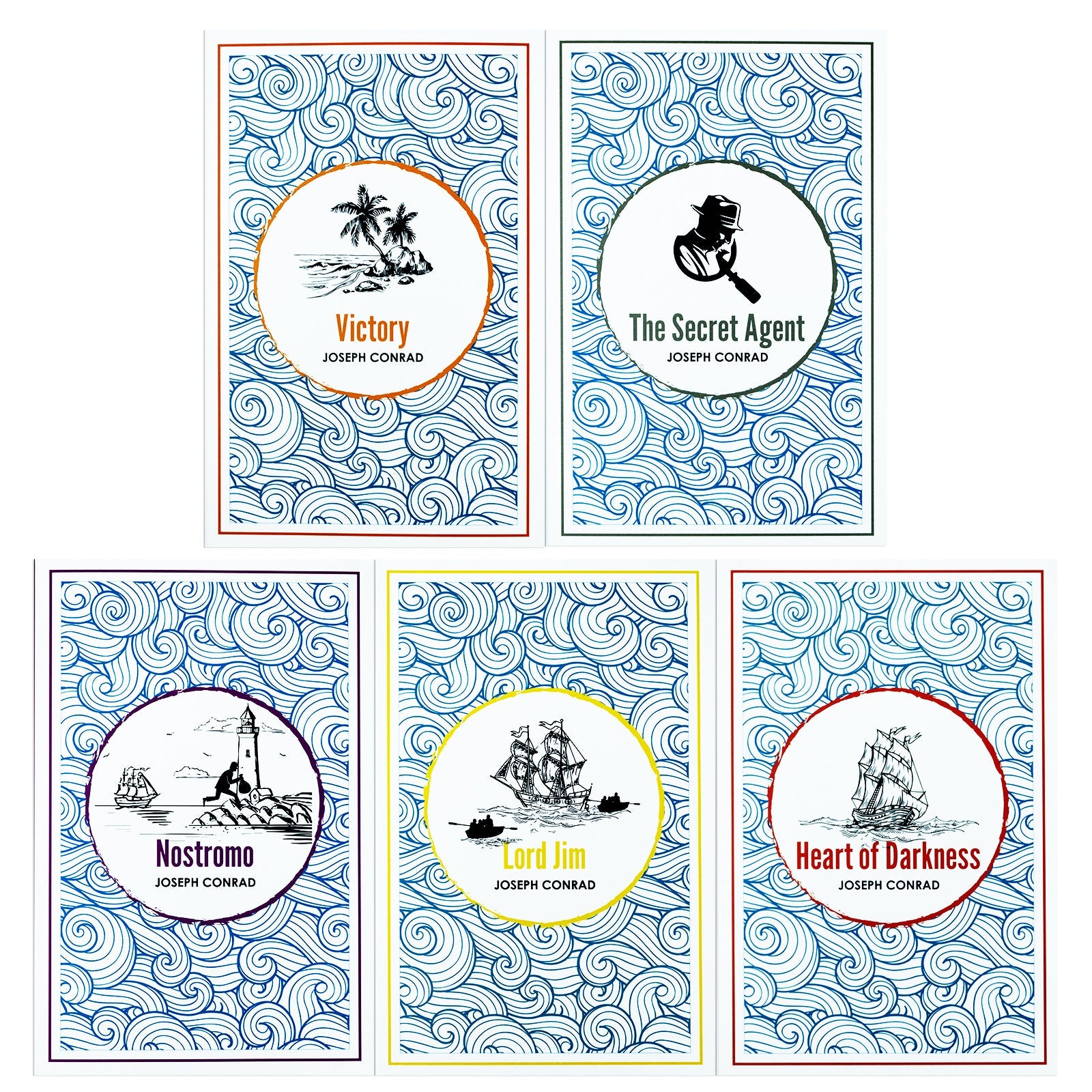 Joseph Conrad: The Complete Collection – 5 Book Classic Literature Box Set | Heart of Darkness, Lord Jim, Nostromo, Victory & The Secret Agent Novels
