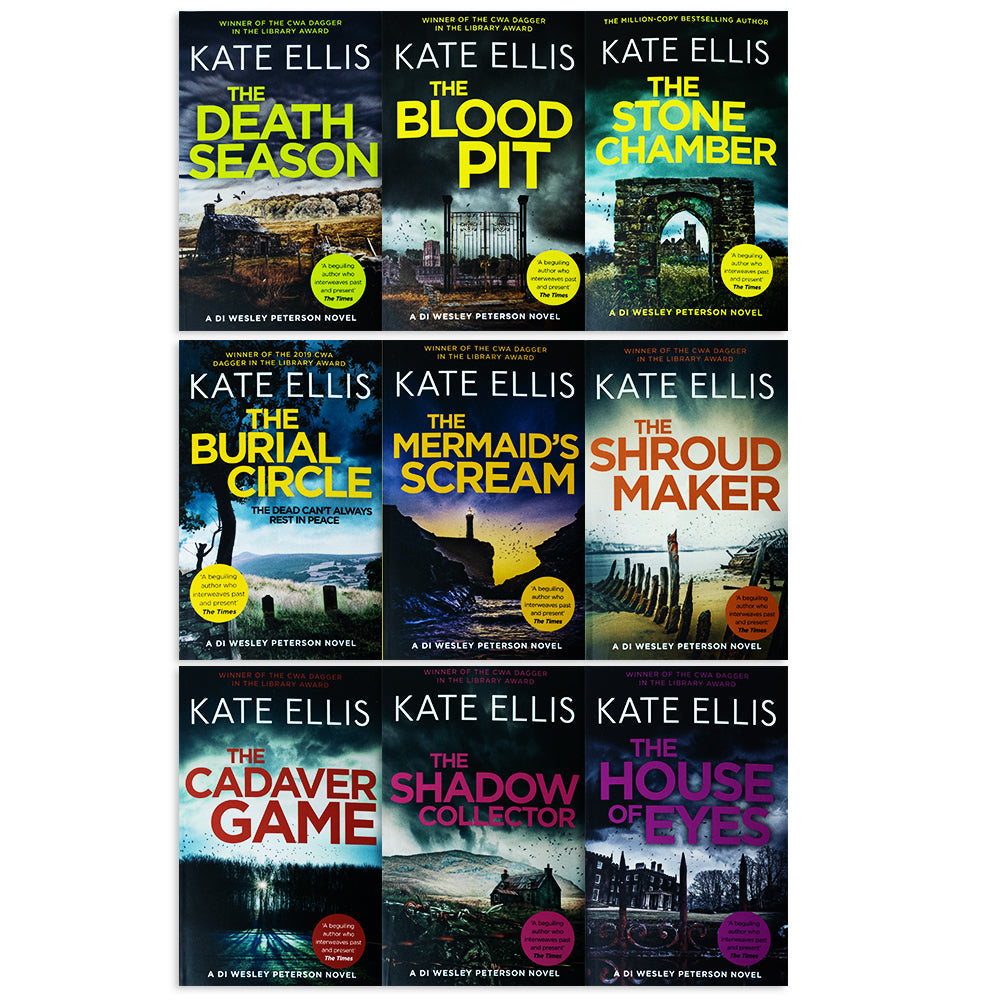 Kate Ellis Wesley Peterson Collection 9 Books Set (The Blood Pit, The Cadaver Game, The Shadow Collector, The Shroud Maker & More!)
