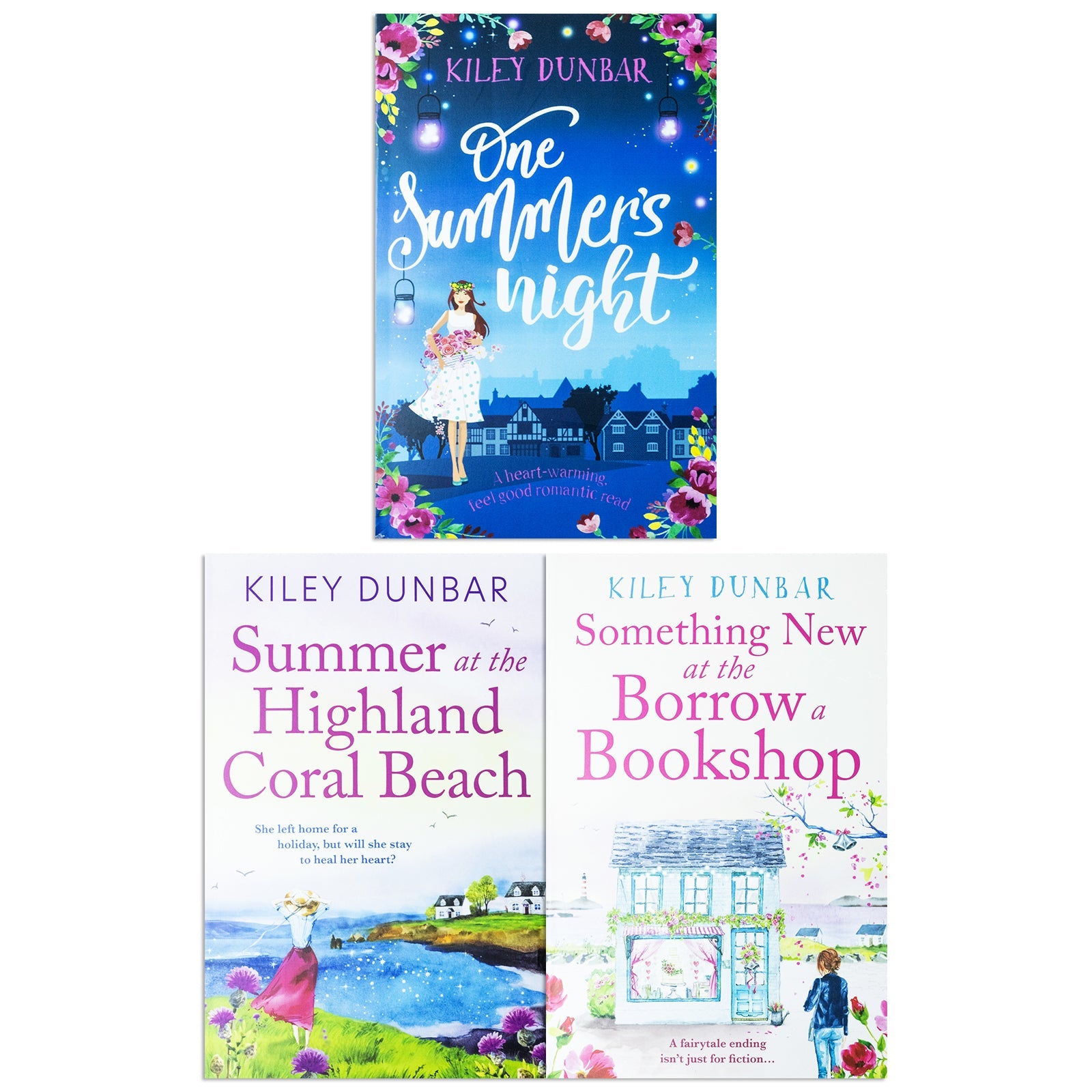 Kiley Dunbar Collection 3 Books Set (Summer at the Highland Coral Beach, One Summer's Night, Something New At The Borrow Bookshop)
