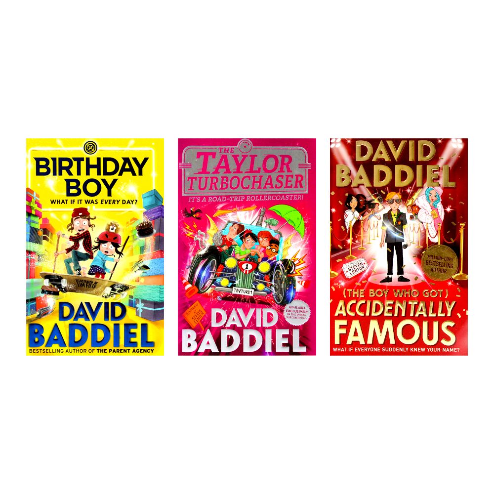 David Baddiel 3-Book Collection Set | Birthday Boy, The Taylor Turbochaser, Accidentally Famous | Funny Fiction, Adventure & Joy for Young Readers