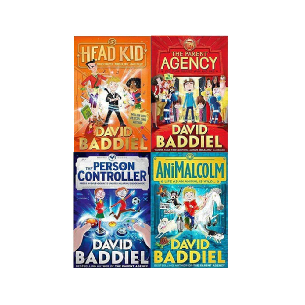 David Baddiel 4-Book Set | Animalcolm, The Person Controller, Head Kid, The Parent Agency | Funny Children's Fiction, Family Adventure & Bestsellers