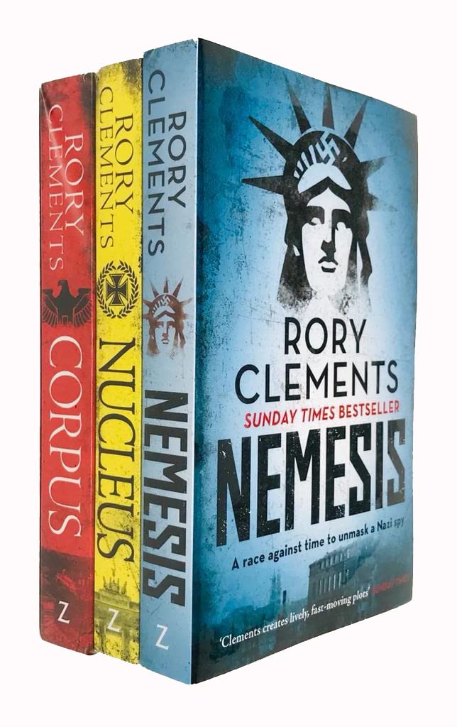 Tom Wilde Series 3-Book Collection by Rory Clements | Thriller Fiction Set – Nemesis, Nucleus, Corpus | Mystery, Suspense & Historical Adventure