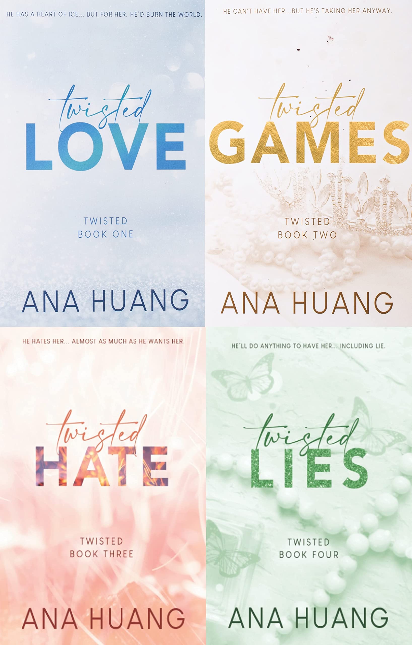 Twisted Series 4 Books Collection Set By Ana Huang (Twisted Love, Twisted Games, Twisted Hate & Twisted Lies)