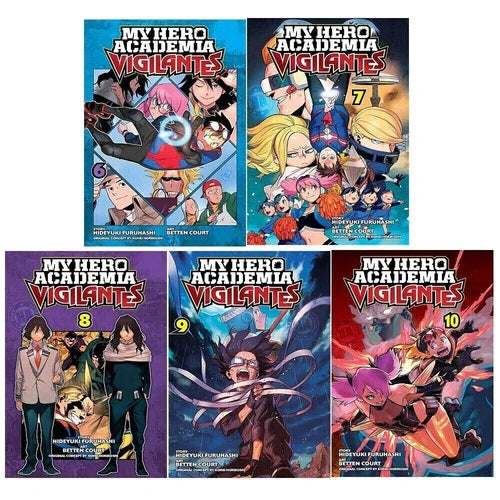 My Hero Academia Vigilantes Vol. 6-10 Collection – 5-Book Manga Set by Kohei Horikoshi | Action-Packed Superhero Graphic Novels & Adventure Series