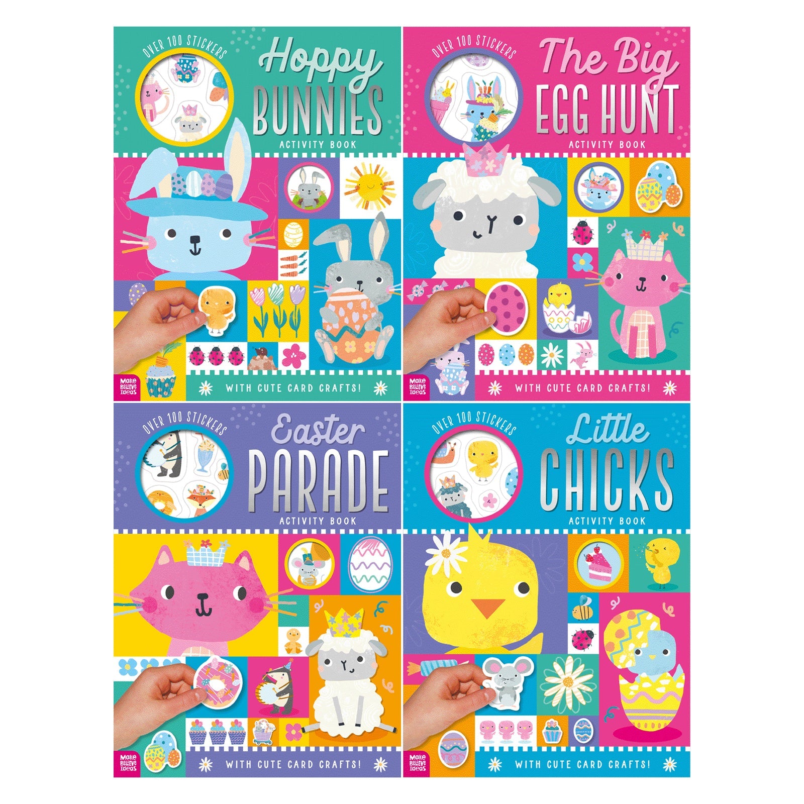 Easter Activity Pack 4 Books Collection Set with Stickers