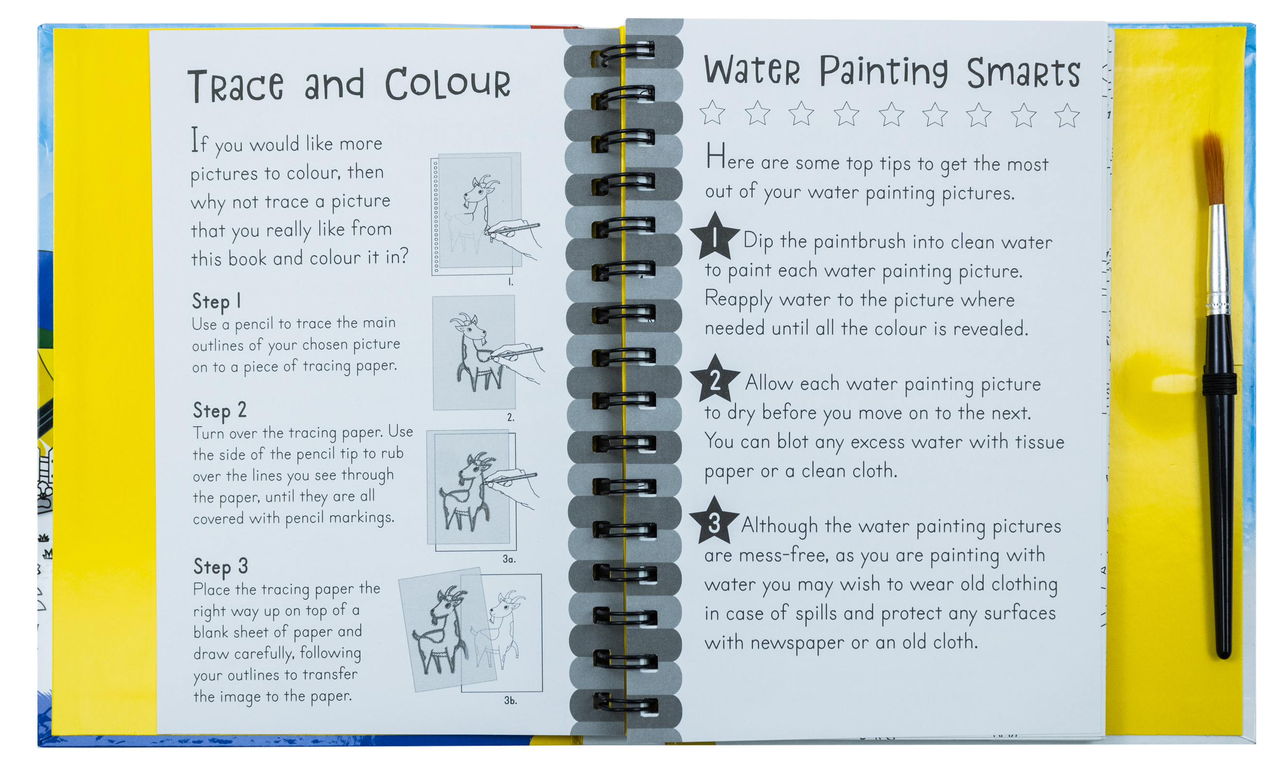 Magic Water Colouring Activity Collection 3 Book Set By Jenny Copper( Wheel & Steel Machines, Farm, Dinosaurs)