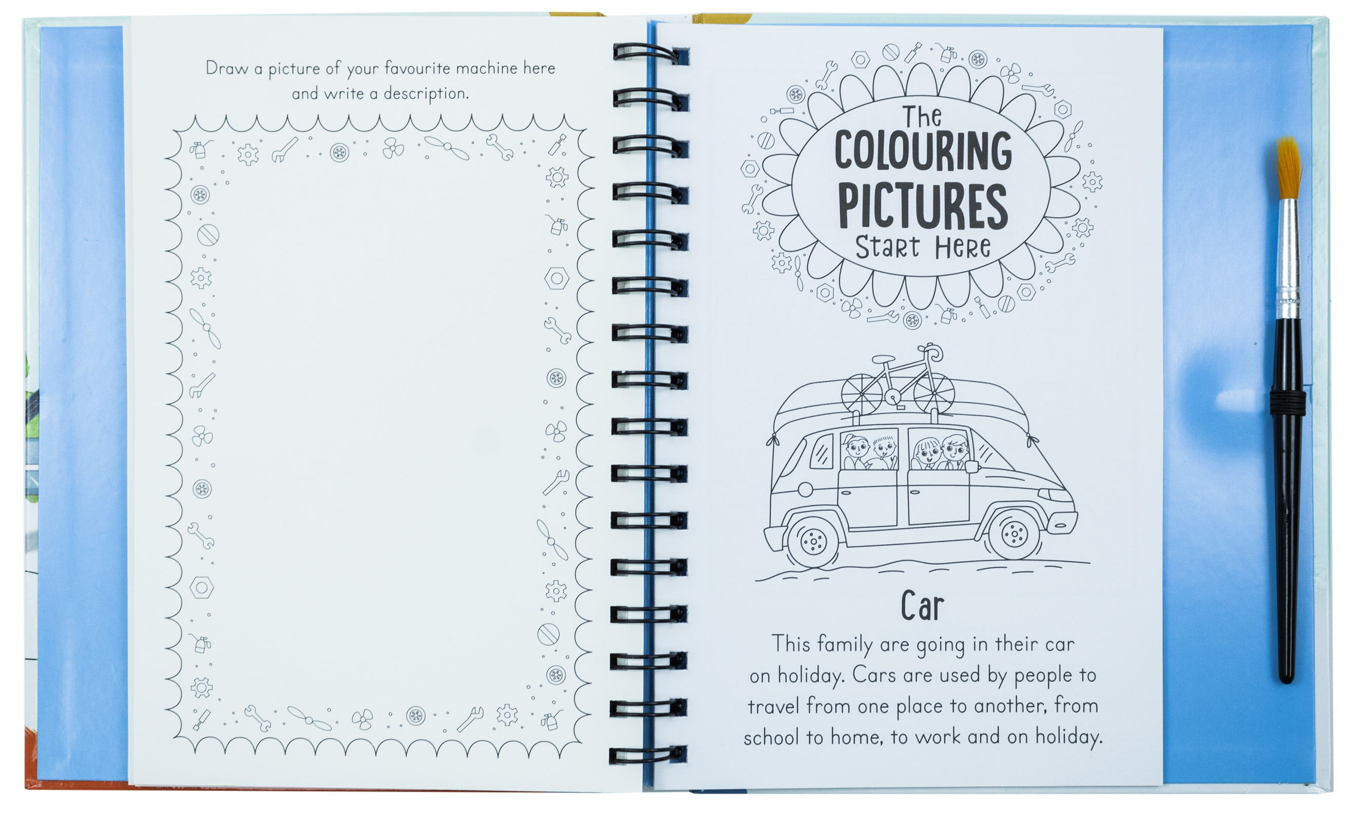Magic Water Colouring Activity Collection 3 Book Set By Jenny Copper( Wheel & Steel Machines, Farm, Dinosaurs)