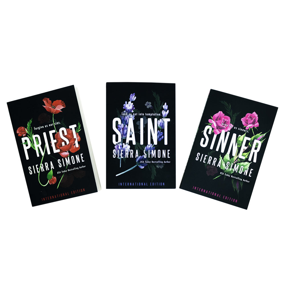 Sierra Simone Priest Trilogy – 3 Book Set | Steamy, Bestselling Romance Series for Adults: Priest, Sinner & Saint | Passion & Temptation