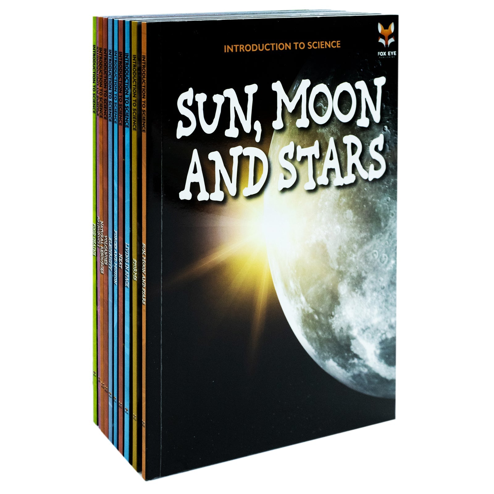 Children's Science Books | Beginner STEM 10 Book Set: Astronomy, Electricity, Food Chains, Forces, Heat, Storms, Sun, Moon & More (8+ years)