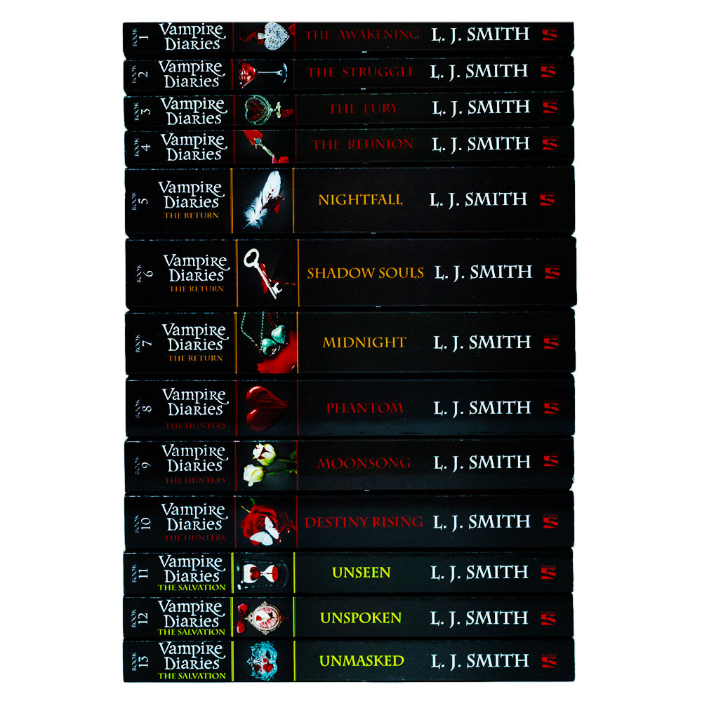 Vampire Diaries Complete Collection by LJ Smith, 13 Books Box Set Young Adult Paranormal Romance Series, Teen Fiction, Supernatural Love and Fantasy