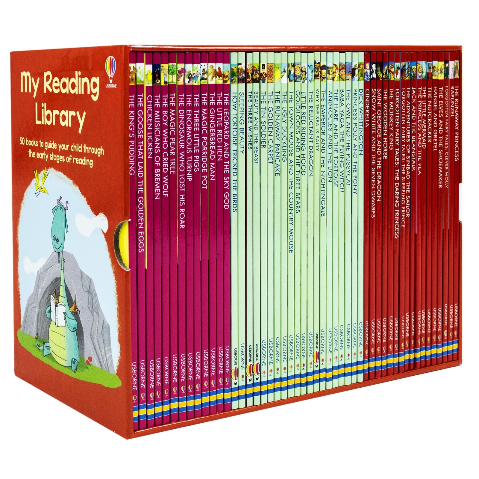 Usborne My Second Reading Library ā 50 Paperback Books Box Set Collection (Red)| Engaging Children's Books for Learning, Fun & Reading Skills (Age 6+)