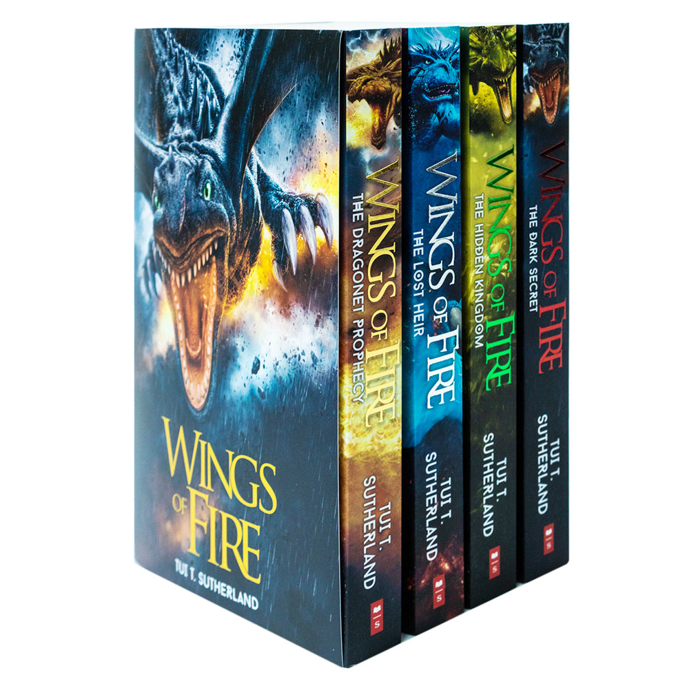 Wings of Fire Series Books 1-4 Collection Set by Tui T. Sutherland | Epic Dragon Fantasy Adventure for Young Readers & Fans of Bestselling Series