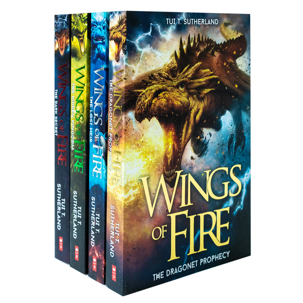 Wings of Fire Series Books 1-4 Collection Set by Tui T. Sutherland | Epic Dragon Fantasy Adventure for Young Readers & Fans of Bestselling Series