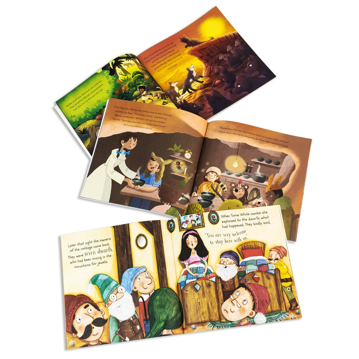 Children Classic Fairytale Bed Time Stories Adventure 10 Picture Books Collection Set - Aladdin Jack And The Beanstalk Peter Pan Snow White The Wizard of Oz and other stories