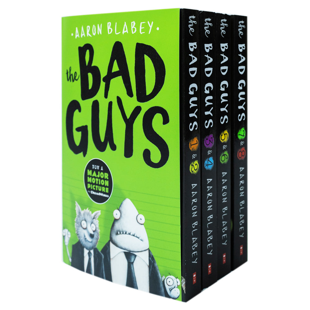 The Bad Guys 4-Book Collection Set (Episodes 1 to 8) by Aaron Blabey – Hilarious Adventure & Comedy Series for Kids with Fun Stories & Illustrations