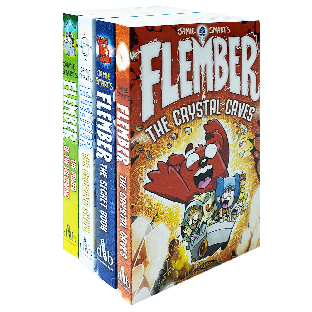 Jamie Smart's Flember Series: 4 Books Set - Fantasy Adventure for Kids 8+ Years with Magic, Humor, Illustrated Stories & Engaging Narratives