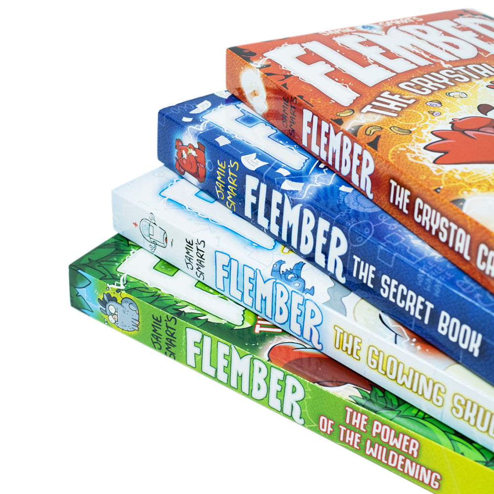 Jamie Smart's Flember Series: 4 Books Set - Fantasy Adventure for Kids 8+ Years with Magic, Humor, Illustrated Stories & Engaging Narratives