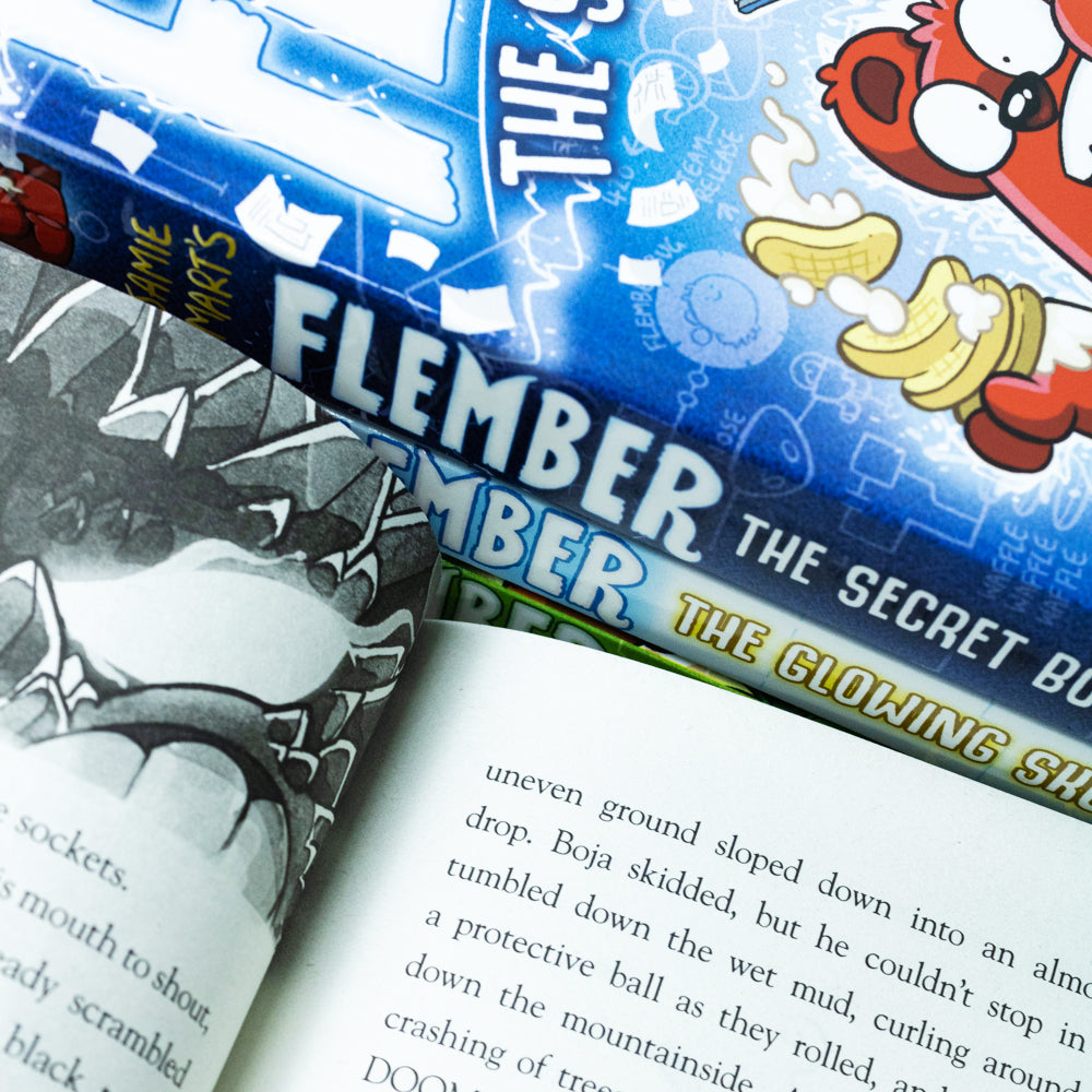 Jamie Smart's Flember Series: 4 Books Set - Fantasy Adventure for Kids 8+ Years with Magic, Humor, Illustrated Stories & Engaging Narratives