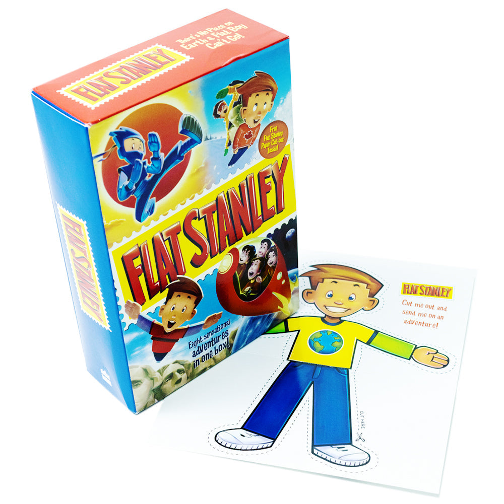 Flat Stanley Adventure Series 8 Book Set by Jeff Brown – Children’s Adventure, Fun Stories, Imagination, Education, Young Readers, School, Literacy