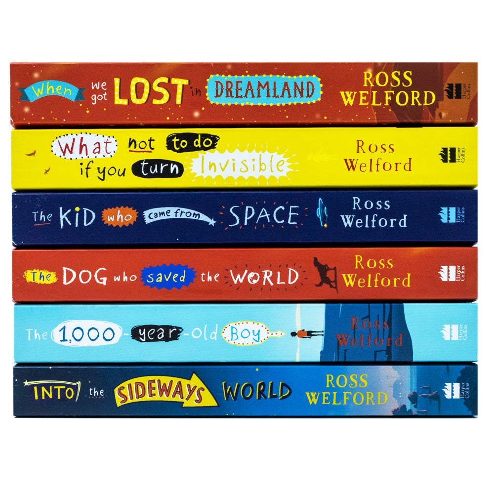 Ross Welford Collection 6 Book Set – The 1,000-Year-Old Boy, Dog Who Saved the World, Invisible, Kid from Space – Fun Sci-Fi Adventure Books for Kids