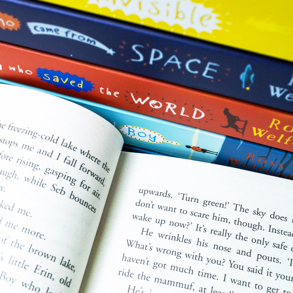 Ross Welford Collection 6 Book Set – The 1,000-Year-Old Boy, Dog Who Saved the World, Invisible, Kid from Space – Fun Sci-Fi Adventure Books for Kids