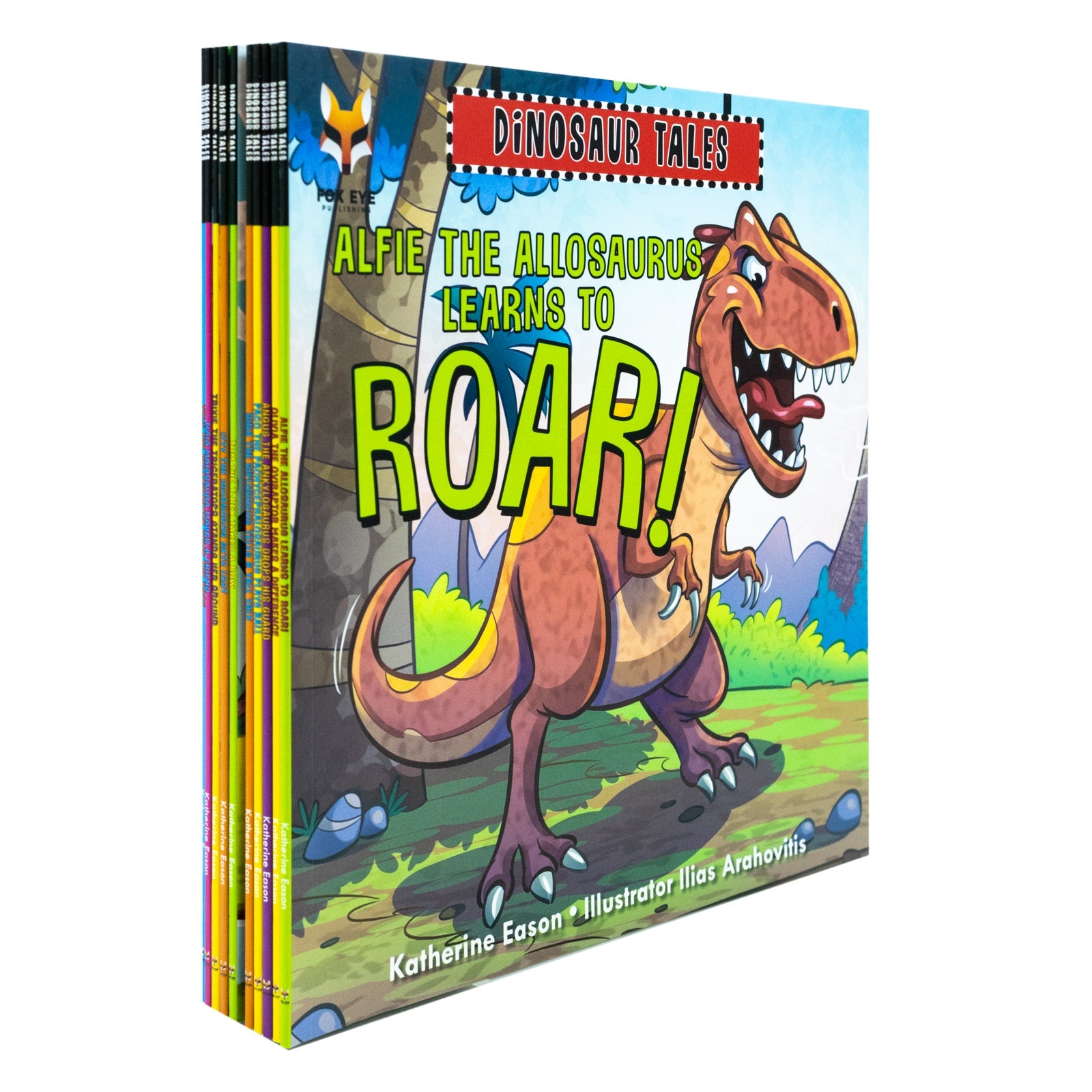 Dinosaur Tales 10 Picture Book Set – Fun, Educational, Colorful Kids’ Stories: Alfie, Olivia, Timmy & More – Learn, Roar, Adventure & Family Fun