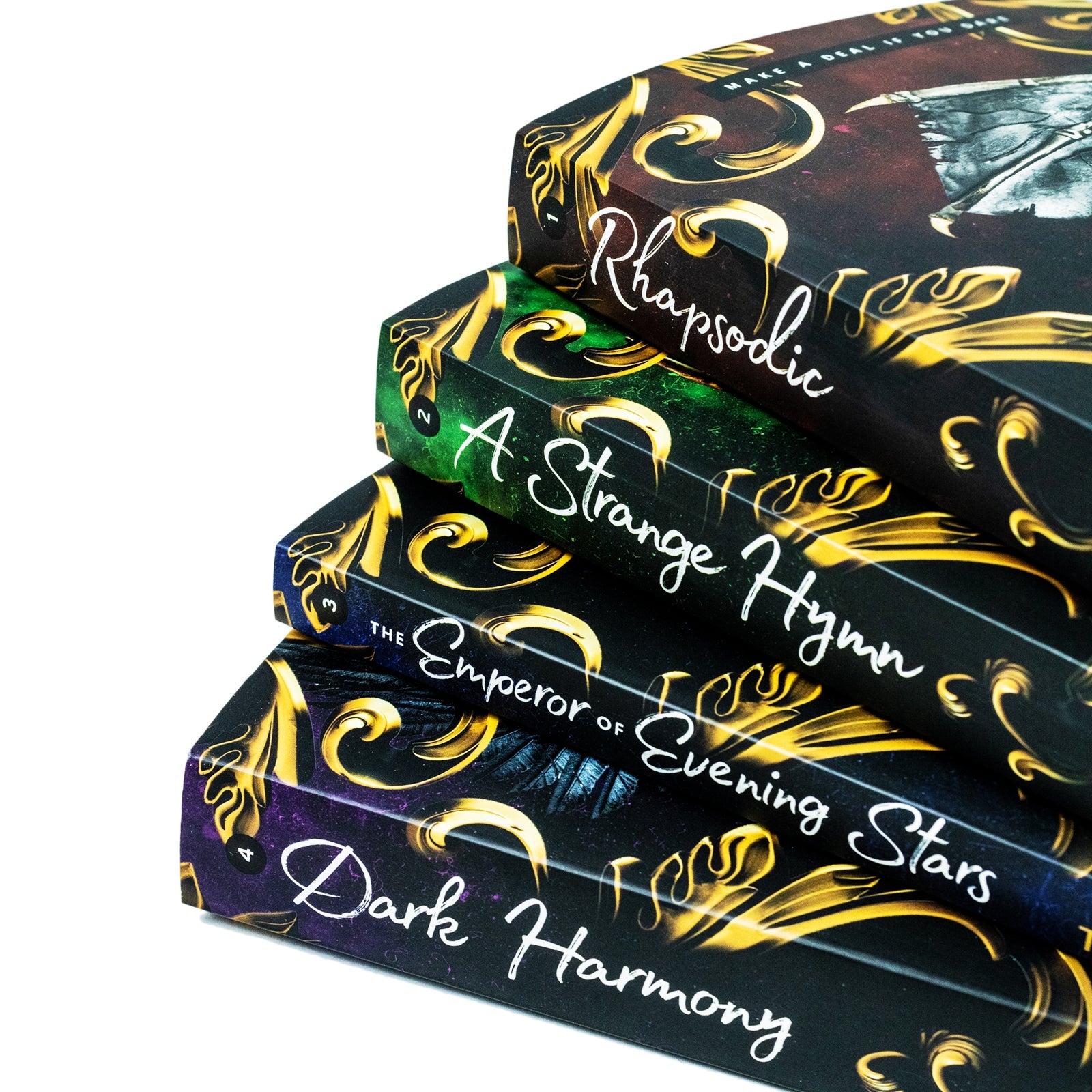 The Bargainer Series 4 Books Collection Set by Laura Thalassa: Rhapsodic, A Strange Hymn, The Emperor of Evening Stars & Dark Harmony