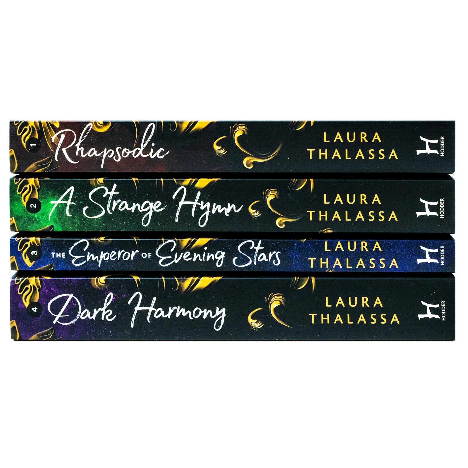The Bargainer Series 4 Books Collection Set by Laura Thalassa: Rhapsodic, A Strange Hymn, The Emperor of Evening Stars & Dark Harmony