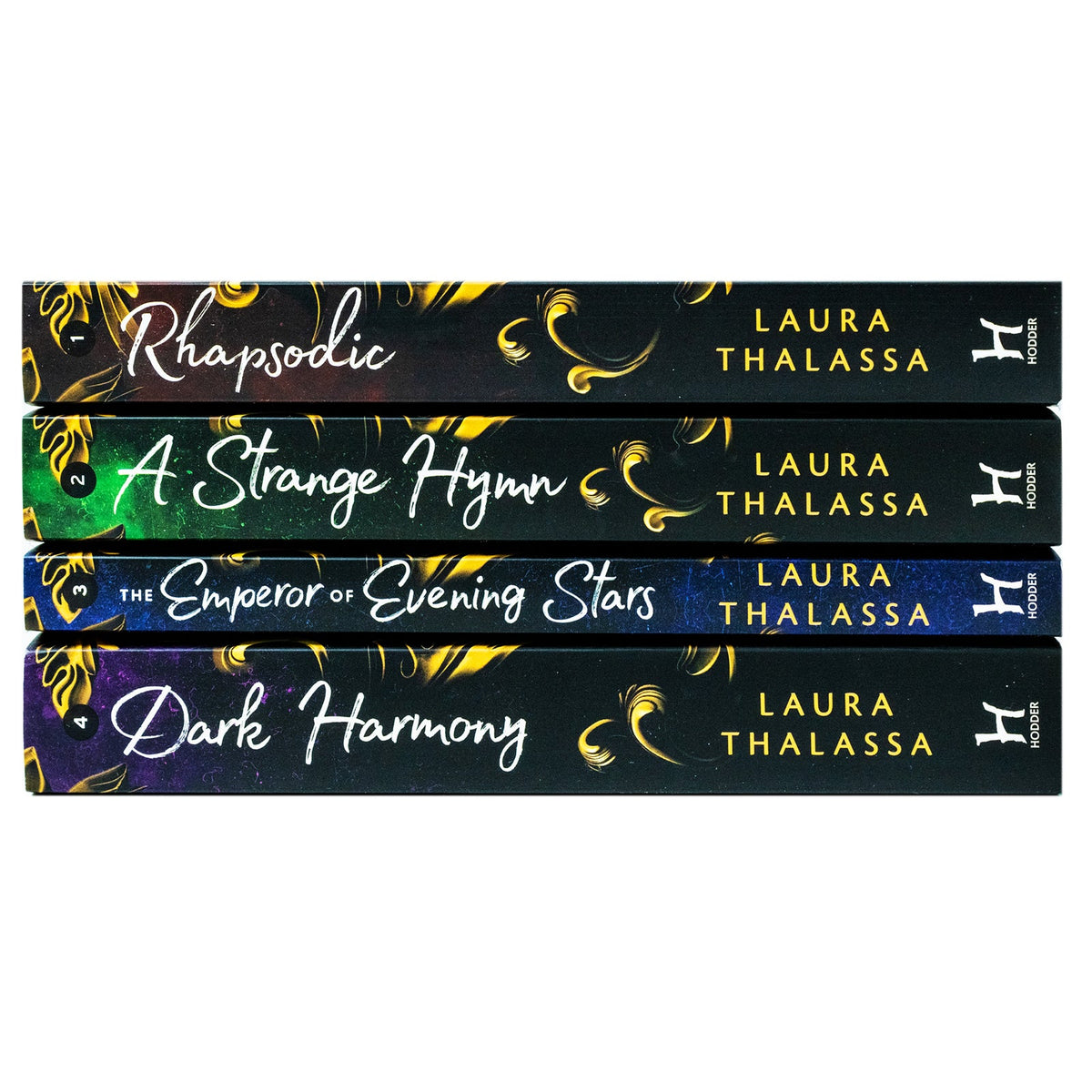 The Bargainer Series 4 Books Collection Set by Laura Thalassa: Rhapsodic, A Strange Hymn, The Emperor of Evening Stars & Dark Harmony