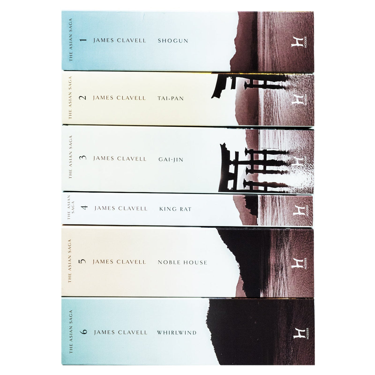 James Clavell Series 6-Book Collection | Epic Historical Fiction Adventure | Includes Shogun, Tai-Pan, Gai-Jin, King Rat, Noble House & Whirlwind
