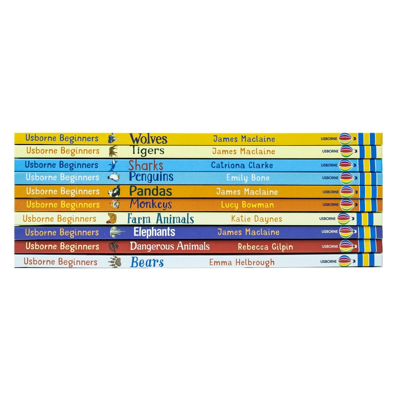 Usborne Beginners Animals Collection 10 Books Box Set – Educational Kids Book Set on Wildlife & Nature (Bears, Sharks, Tigers, Penguins, Wolves &More)