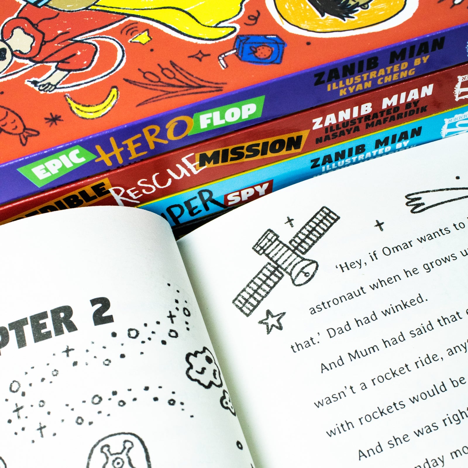 Planet Omar 5 Books Box Set By Zanib Mian(Rocket Blast,Hero Flop,Rescue Mission,Super Spy,Trouble Magnet)