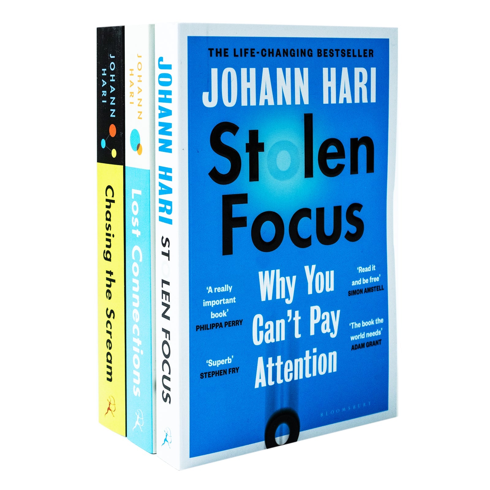 Johann Hari 3-Book Collection – Stolen Focus, Chasing the Scream & Lost Connections | Powerful Nonfiction on Mental Health, Addiction & Society