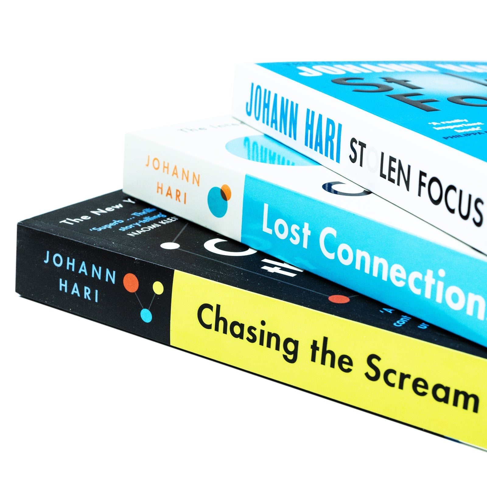 Johann Hari 3-Book Collection – Stolen Focus, Chasing the Scream & Lost Connections | Powerful Nonfiction on Mental Health, Addiction & Society