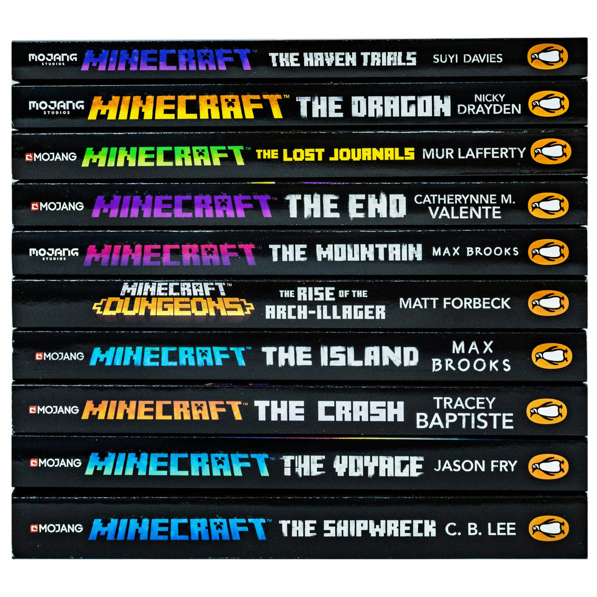 An Official Minecraft Adventure Books Set | 10 Fiction Novels: Dragons, Shipwrecks, Trials, Quests, Survival & More | Gamer Reads for Ages 12+