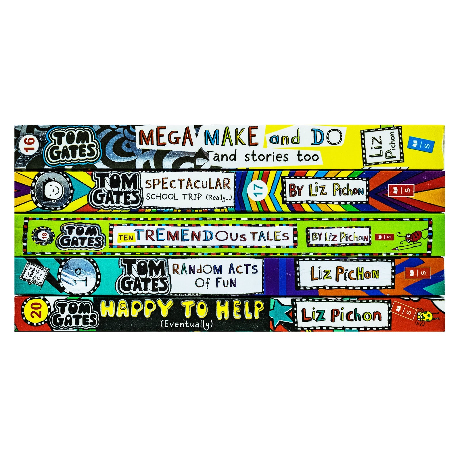 Tom Gates Series 16β20 Collection β 5 Books Set by Liz Pichon | Funny Children's Fiction for Kids, Full of Humor, School Adventures & Creativity