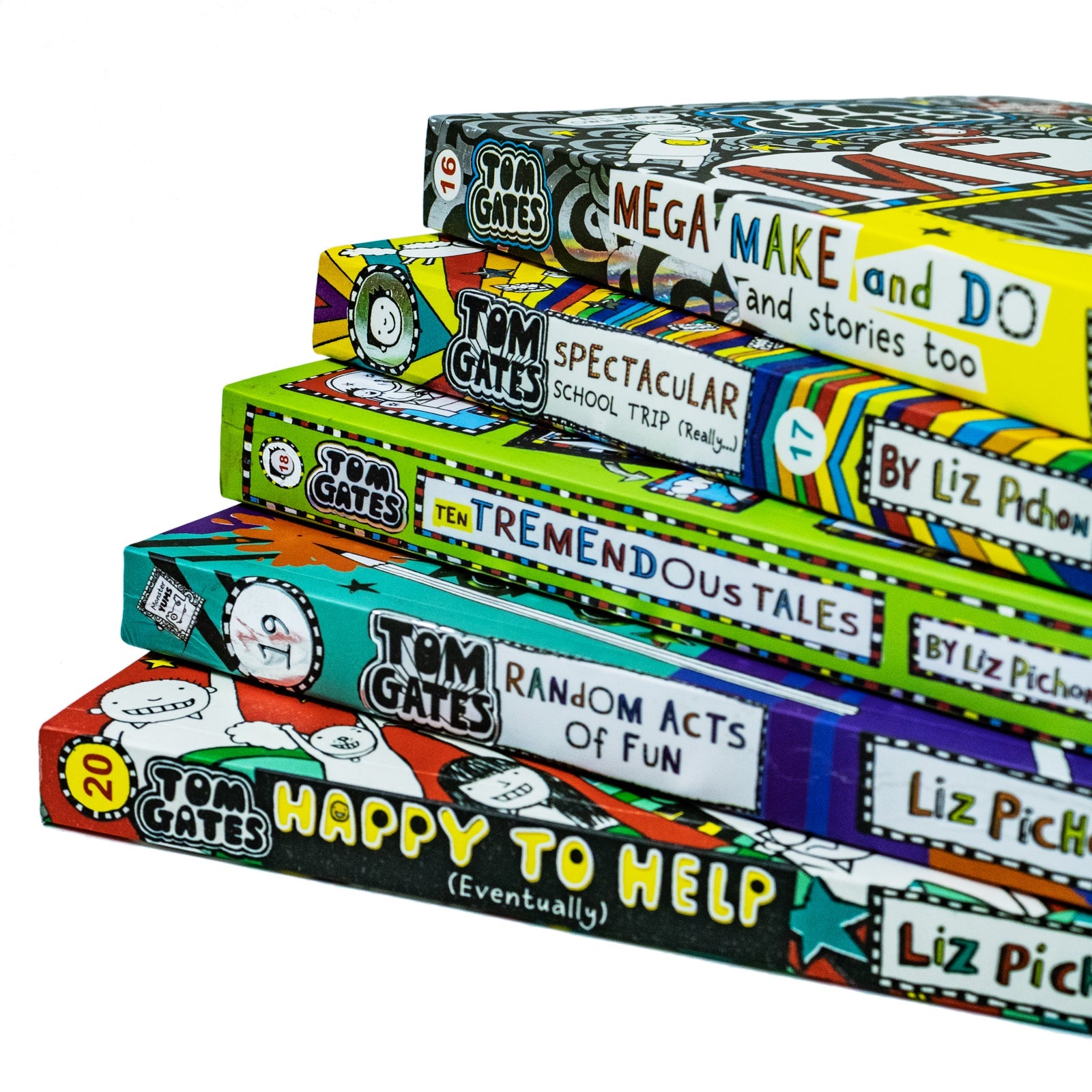 Tom Gates Series 16β20 Collection β 5 Books Set by Liz Pichon | Funny Children's Fiction for Kids, Full of Humor, School Adventures & Creativity